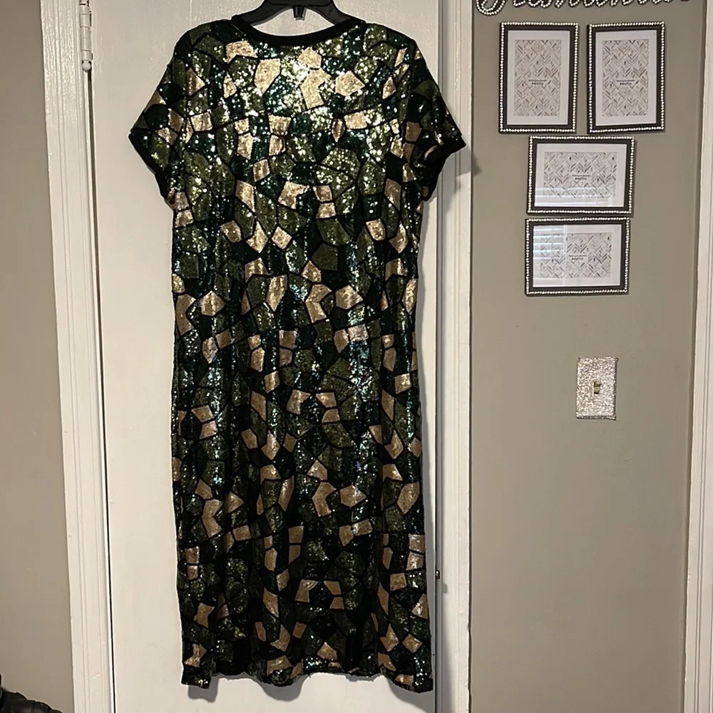 Sequins Camouflage Ladies Dress 👗 Size 18/20 - Picture 2 of 3